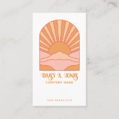 Boho Retro Sunrise Visitekaartje (Voorkant)