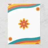 Boho Retro Sunshine Baby shower Dank u kaart (Achterkant)