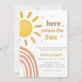 Boho Retro Sunshine Baby shower Kaart (Voorkant)