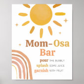 Boho Retro Sunshine Baby shower Moeder Osa Bar Poster (Voorkant)