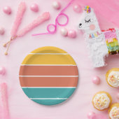 Boho Retro Sunshine Baby shower Papieren Bordje (Feest)