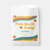 Boho Retro Sunshine Dank u Baby shower Bedankzakje (Voorkant)