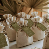 Boho Retro Tropical Palm Tree Afstuderen Dank u Cadeaulabel