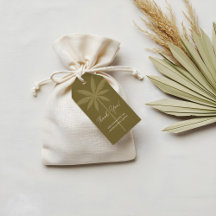 Boho Retro Tropical Palm Tree Afstuderen Dank u