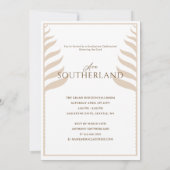 Boho Retro Tropical Palm Tree Afstuderen Foto Kaart (Achterkant)