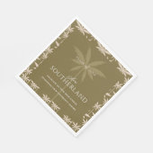 Boho Retro Tropical Palm Tree Pattern Afstuderen Servet (Hoek)