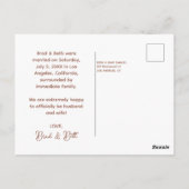 Boho Retro trouwde gewoon met foto's Briefkaart (Achterkant)