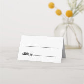 Boho Retro Trouwplaatskaart Plaatskaartje (Voorkant)