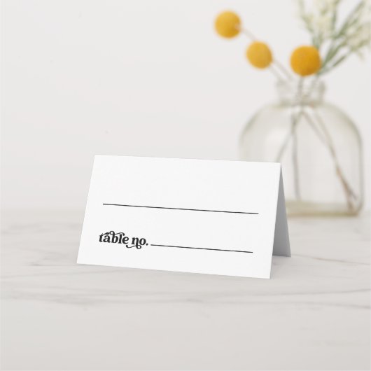 Boho Retro Trouwplaatskaart Plaatskaartje (Voorkant)