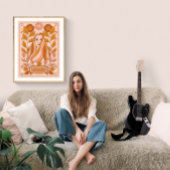 Boho Retro Virgo Zodiac Poster