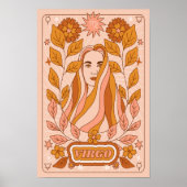 Boho Retro Virgo Zodiac Poster (Voorkant)