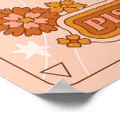 Boho Retro Vissen Zodiac Poster (Hoek)