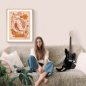 Boho Retro Vissen Zodiac Poster