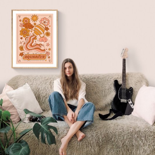 Boho Retro Waterman Dierenriem Poster