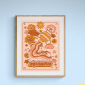 Boho Retro Waterman Dierenriem Poster