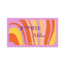 Boho Retro Wavy Lines Social Media QR-code