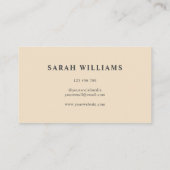 Boho Retro Wavy Stripes Minimalist Visitekaartje (Achterkant)