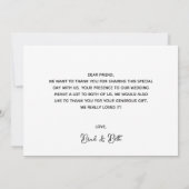 Boho Retro Wedding Hartelijk dank Aankondiging (Achterkant)