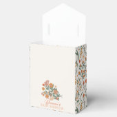 Boho Retro Wilde Bloem Baby Shower Bedankdoosjes (Geopend)