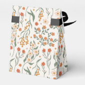 Boho Retro Wilde Bloemen Bruidsdouche Bedankdoosjes (Achterkant)