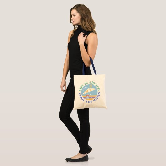 Boho Retro Zomer Quote Tote Bag (Voorkant (model))