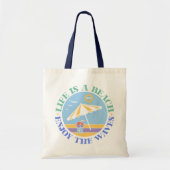 Boho Retro Zomer Quote Tote Bag (Voorkant)