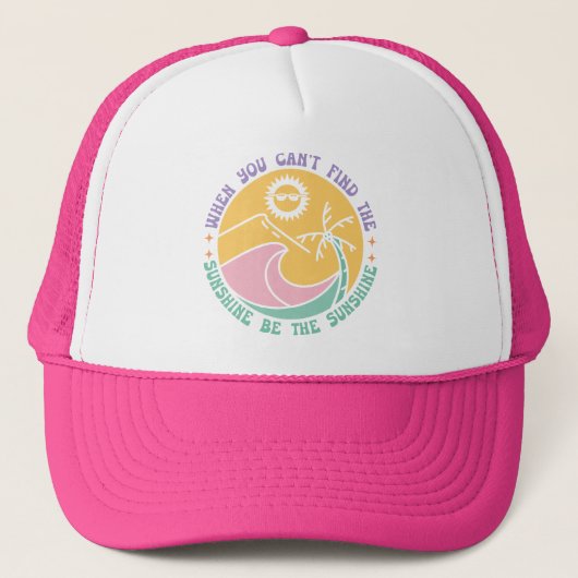 Boho Retro Zomer Quote Trucker Pet (Voorkant)