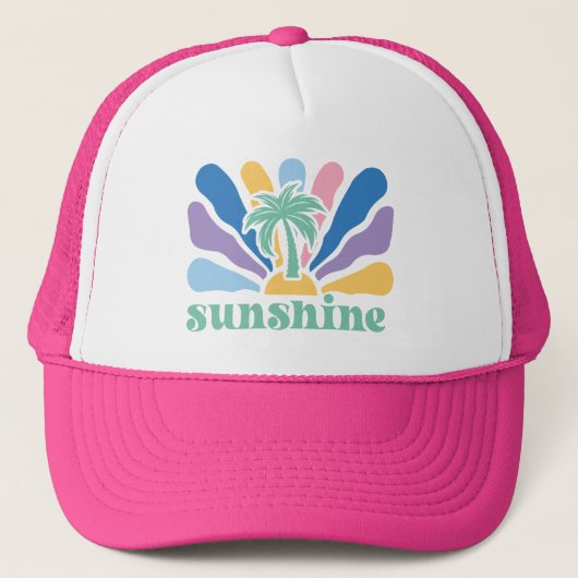 Boho Retro Zomer Quote Trucker Pet (Voorkant)
