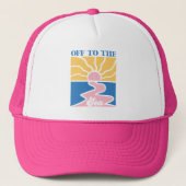 Boho Retro Zomer Quote Trucker Pet (Voorkant)