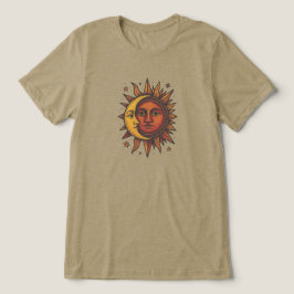 Boho Retro Zon en Maan Unisex Tri-Blend Shirt