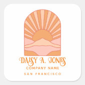 Boho Retro Zonsopgang Product Label (Voorkant)