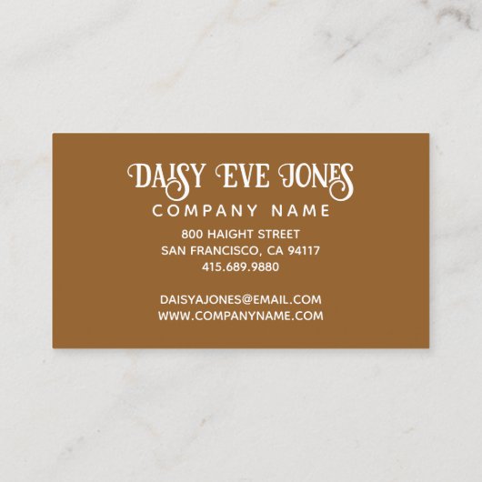 boho-retrospiraal visitekaartje (Achterkant)