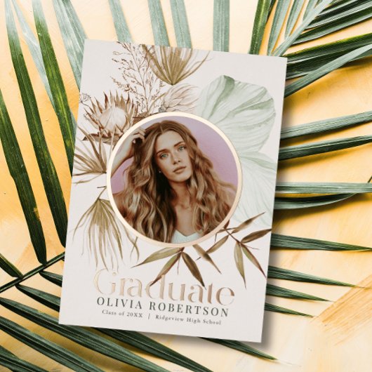 Boho Reviera Foto Afstuderen Aankondiging