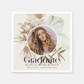 Boho Reviera Foto Afstuderen Servet (Voorkant)