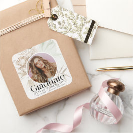 Boho Reviera Foto Afstuderen Vierkante Sticker