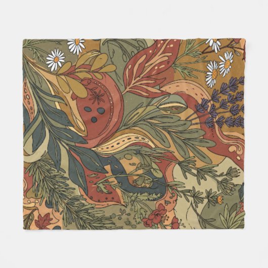 Boho Rhapsody Fleece Blanket Deken (Voorkant (Horizontaal))
