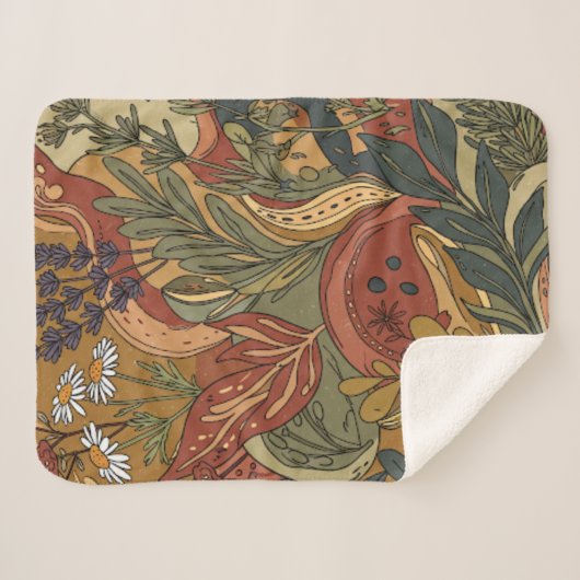 Boho Rhapsody Sherpa Blanket Sherpa Deken (Voorkant (horizontaal))