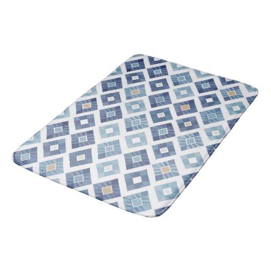 Boho Rhombus Modern Chic Badmat (Gekanteld)