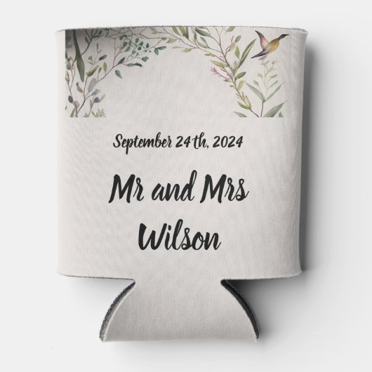 BOHO Ring of Flowers and Branches Blikjeskoeler (Voorkant)