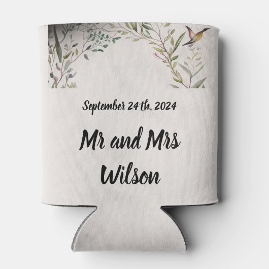 BOHO Ring of Flowers and Branches Blikjeskoeler (Achterkant)