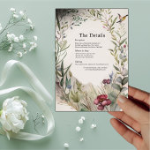 BOHO Ring of Flowers and Branches Details Card Bedankkaart