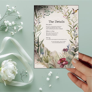 BOHO Ring of Flowers and Branches Details Card Bedankkaart