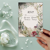 BOHO Ring van Bloemen en Tanden RSVP Kaartje