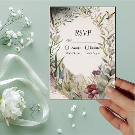 BOHO Ring van Bloemen en Tanden RSVP Kaartje