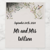 BOHO Ring van Bloemen en Teken de Etiketten van de (Enkel label)