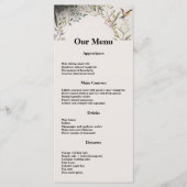 BOHO Ring van Bloemen en Teken het Dinner van het Menu (Voorkant)