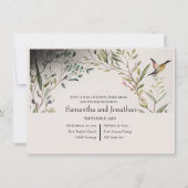 BOHO Ring van Flowers & Branches Wedding Rehearsal Kaart (Voorkant)