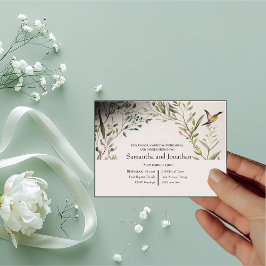 BOHO Ring van Flowers & Branches Wedding Rehearsal Kaart