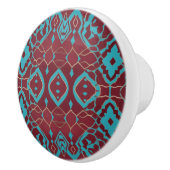 Boho Robijn Turquoise en Koper Keramische Knop (Rechts)