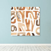 Boho Rock alfabet Botanische kunststijl Modern Canvas Afdruk (Insitu (Houten vloer))